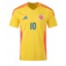 Camiseta Colombia James Rodriguez #10 Primera Equipación Copa America 2024 manga corta